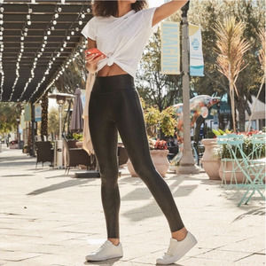 SPANX Black Faux Leather High Waist Leggings